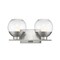 Z-Lite Osono 2 Light Vanity, Brushed Nickel & Clear 1924-2V-BN-LED - alternate 3